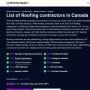 List Of Roofing contractors in Canada