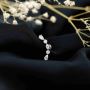 Minimalist Helix Diamond Stud Style in a Moissanite Crawler