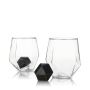 4-Piece Faceted Hexagonal Basalt Stone Viski BistroToRestro