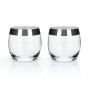 Chrome Rim Crystal Tumblers by Viski® | BistroToRestro