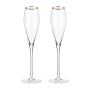 Gold-Rimmed Crystal Champagne Flutes Viski® | BistroToRestro