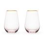 Rose Crystal Stemless Wine Glass by Twine Living® 