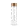Blair™ White Leaf Pattern Glass Travel Infuser Mug by Pinky 