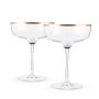 Copper Rim Crystal Coupe Set by Twine® | BistroToRestro