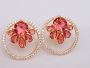 Golden Red Flower Inside a Ring – Exquisite Jewelry Piece