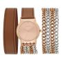 Shop Stylish Dream Wrap Rose Gold Tan Watch by Rubato