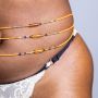 Illuminate Your Style with 'Orange Mix' Removable Waist Bead