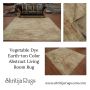 Vegetable Dye Earth-ton Color Abstract Living Room Rug