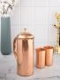 Glossy Copper Drinkware Set for Health & Home Use