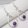 Sterling Silver Amethyst Gemstone Earrings Wholesaler