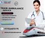 Transfer Patients via Sky Train Ambulance in Ranchi at Stand