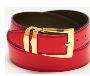 Shining Red Belt with Gold Buckle