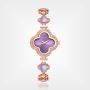 ORSGA CLOVER Purple Dial Rose Gold Watch