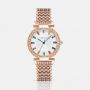 White Dial Studded Gold Analog Watch White Dial Studded Gold Analog Watch