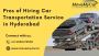 Pros of Hiring Car Transportation Service in Hyderabad