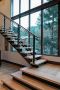 Modern Stairs Glass Railing for a Luxurious Interior