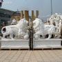 Large Marble Lion Statues for Garden and Home Entrance