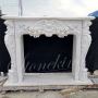 French Style Marble Fireplace Mantel for Living Room