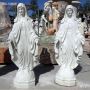 White Marble Virgin Mary Statue for Church and Home