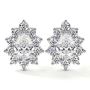 Classic Pair of 0.65 Carat Pear Cut Diamond Stud Earrings