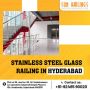 Stainless steel glass handrail
