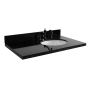 Bellaterra 37 Black Galaxy Countertop and Oval Sink 430001-3