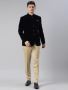 Navy Velvet Patch Pocket Jodhpuri Set - Luxurious Ethnic 