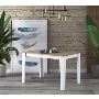 The Home Canvas Modern Design Kitchen Table White/Walnut
