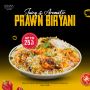 Your Favorite Prawn Biryani, Now 25% Off! Your Favorite Prawn Biryani, Now 25% Off!