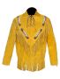 collared Hand-laced men’s suede leather Western style jacket