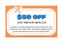$50 OFF Plumbing, Heating & AC Repairs!