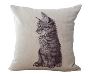 Amazing Cat Printed Throw Pillow at the Perfect Cat Shop