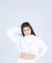 Minnesota Stripe Design Cropped Hooded Sweatshirt