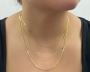 14 kt solid gold rope chain for women