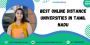 Best Online Distance Universities in Tamil Nadu