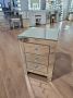 Bedside Vanity Table with Mirror Enhances Function 