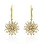 Vivaan's Sunflame Diamond Earrings -18K Yellow Gold Elegance
