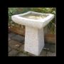 Eastern Tall Square Birdbath Grey Granite (50x35x35)