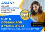 Buy a Domain for 2 Years & Get 1 month social media free