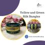 Sunshine Symphony: Captivating Yellow and Green Silk Bangles
