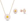 Amazing Sterling Silver Daisy Necklace And Earrings Amazing Sterling Silver Daisy Necklace And Earrings